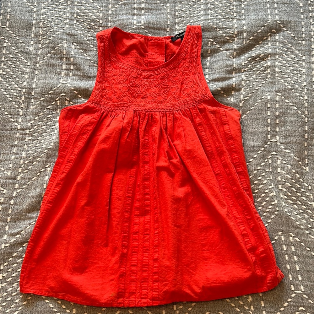 Madewell Embroidered Swing Tank